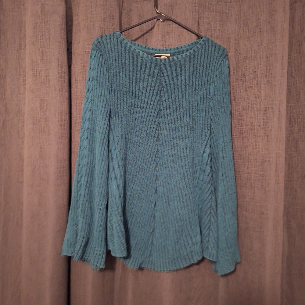 Style & Co. Blue Ribbed Sweater